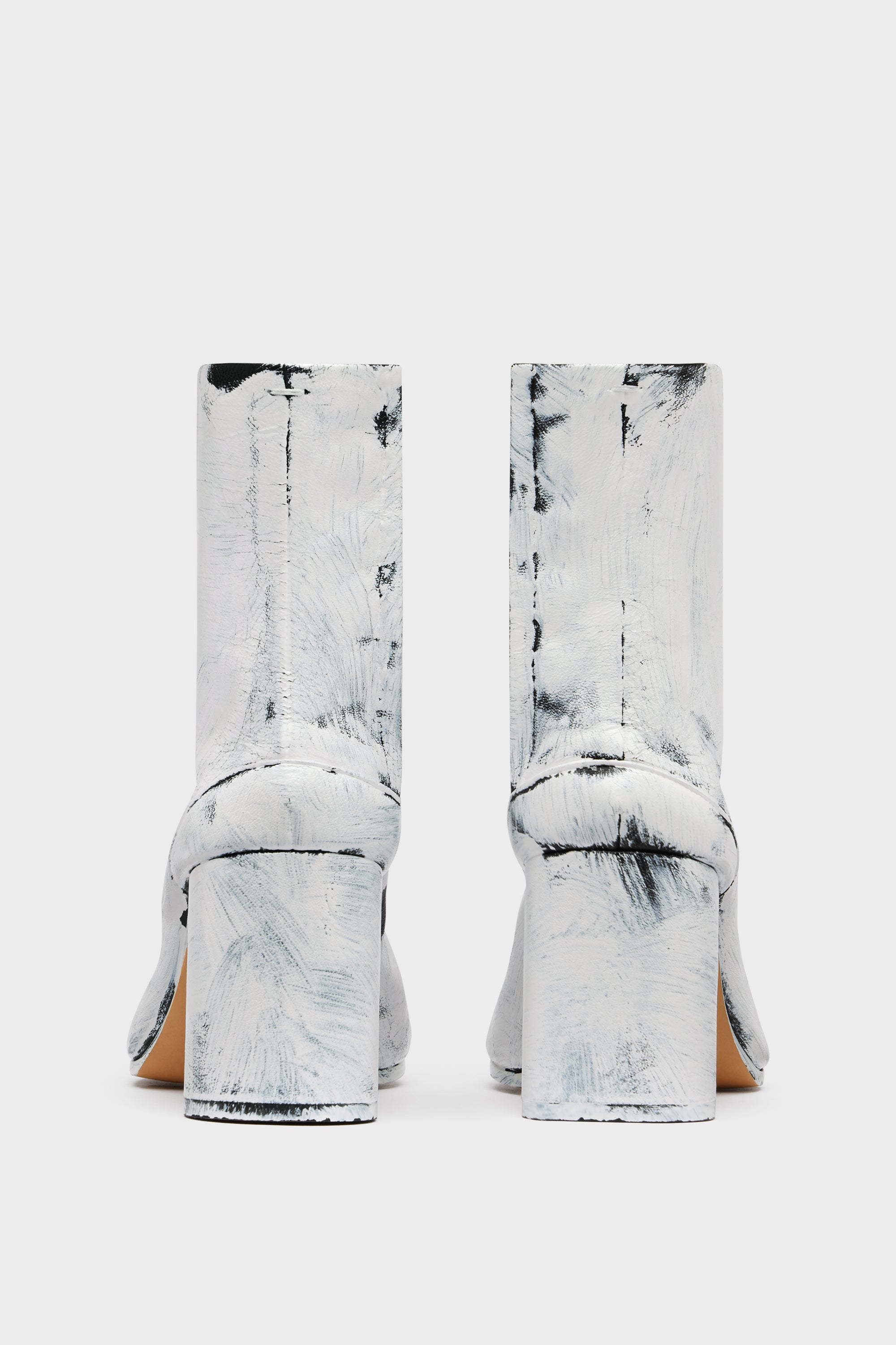 Designer Black and White Tabi Bianchetto Boots | Shop Online
