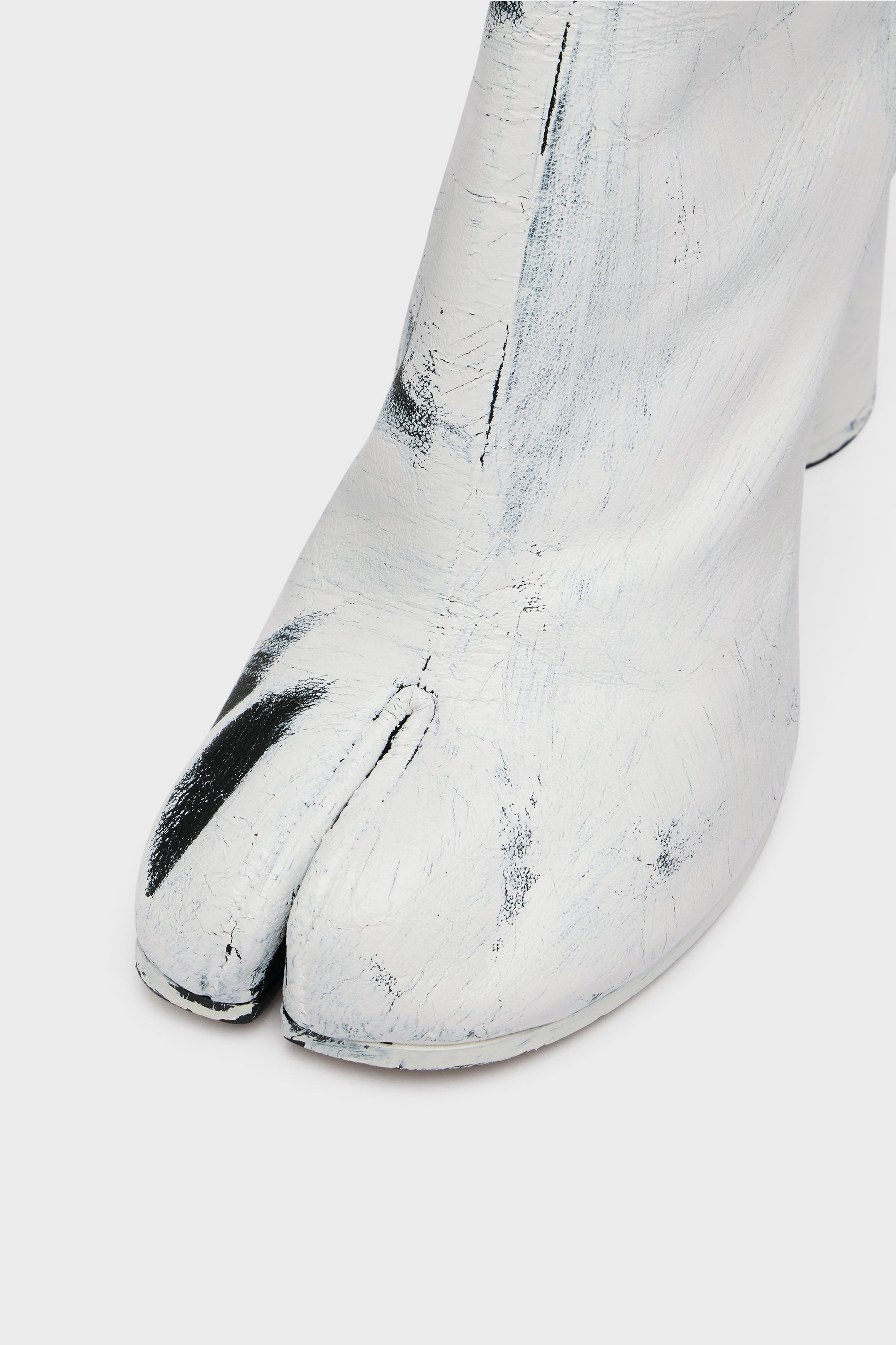 Designer Black and White Tabi Bianchetto Boots | Shop Online