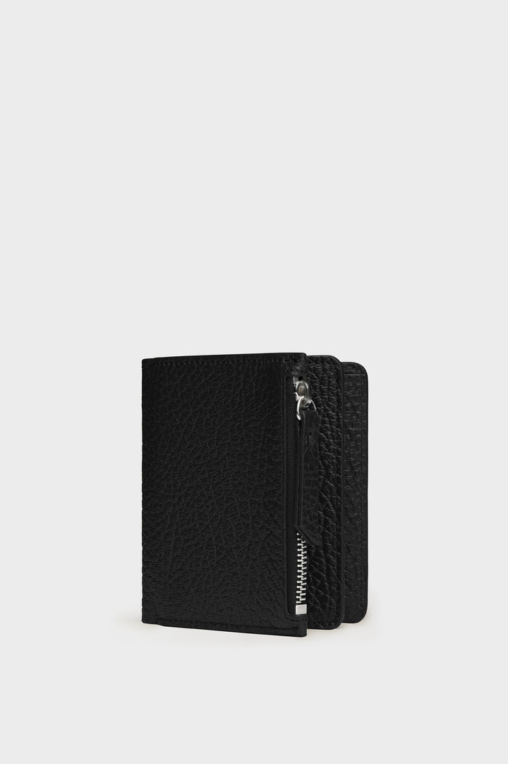 Leather flap wallet