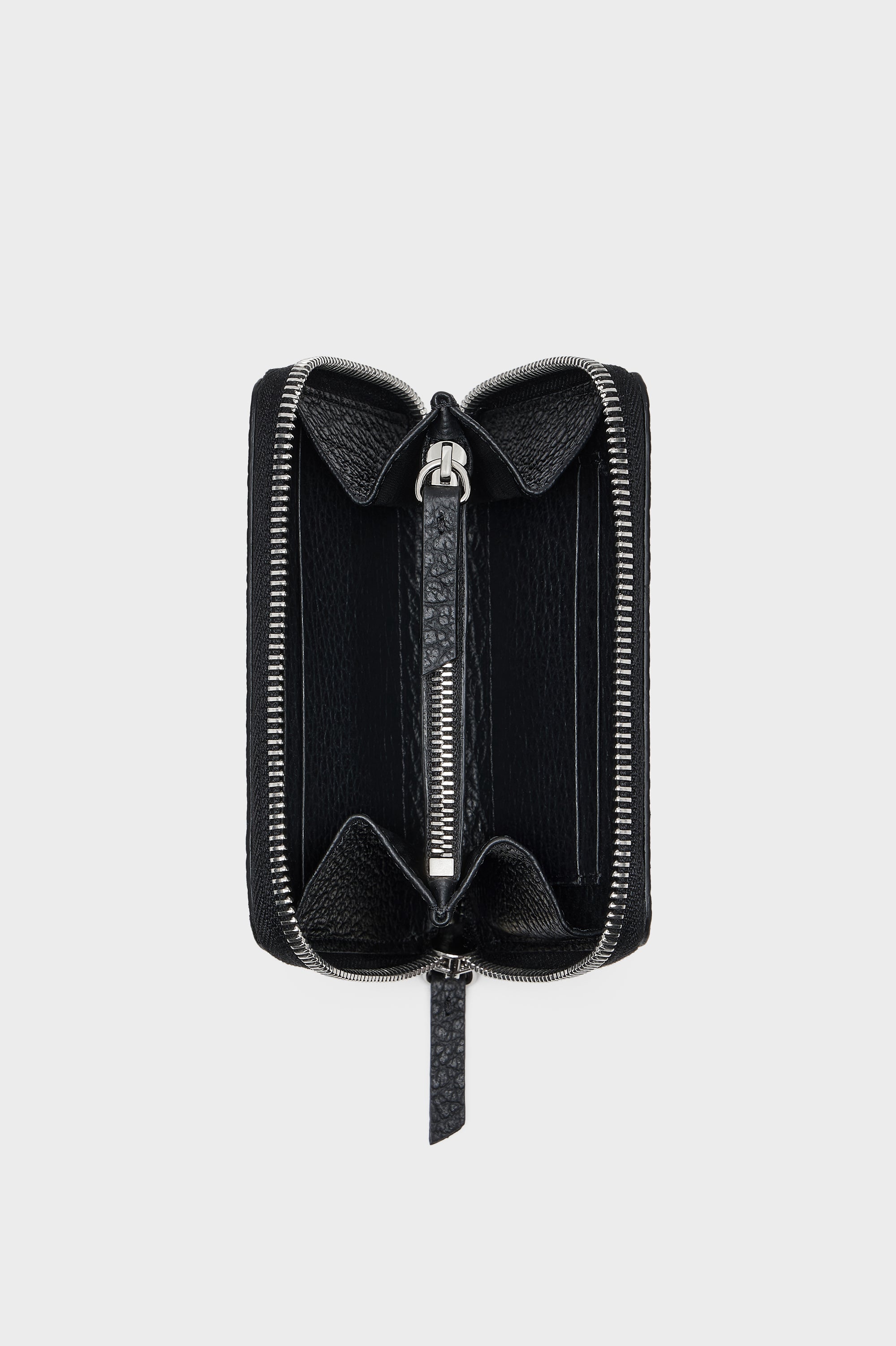 Designer Black Four Stitches Zip Wallet Small | Shop Online
