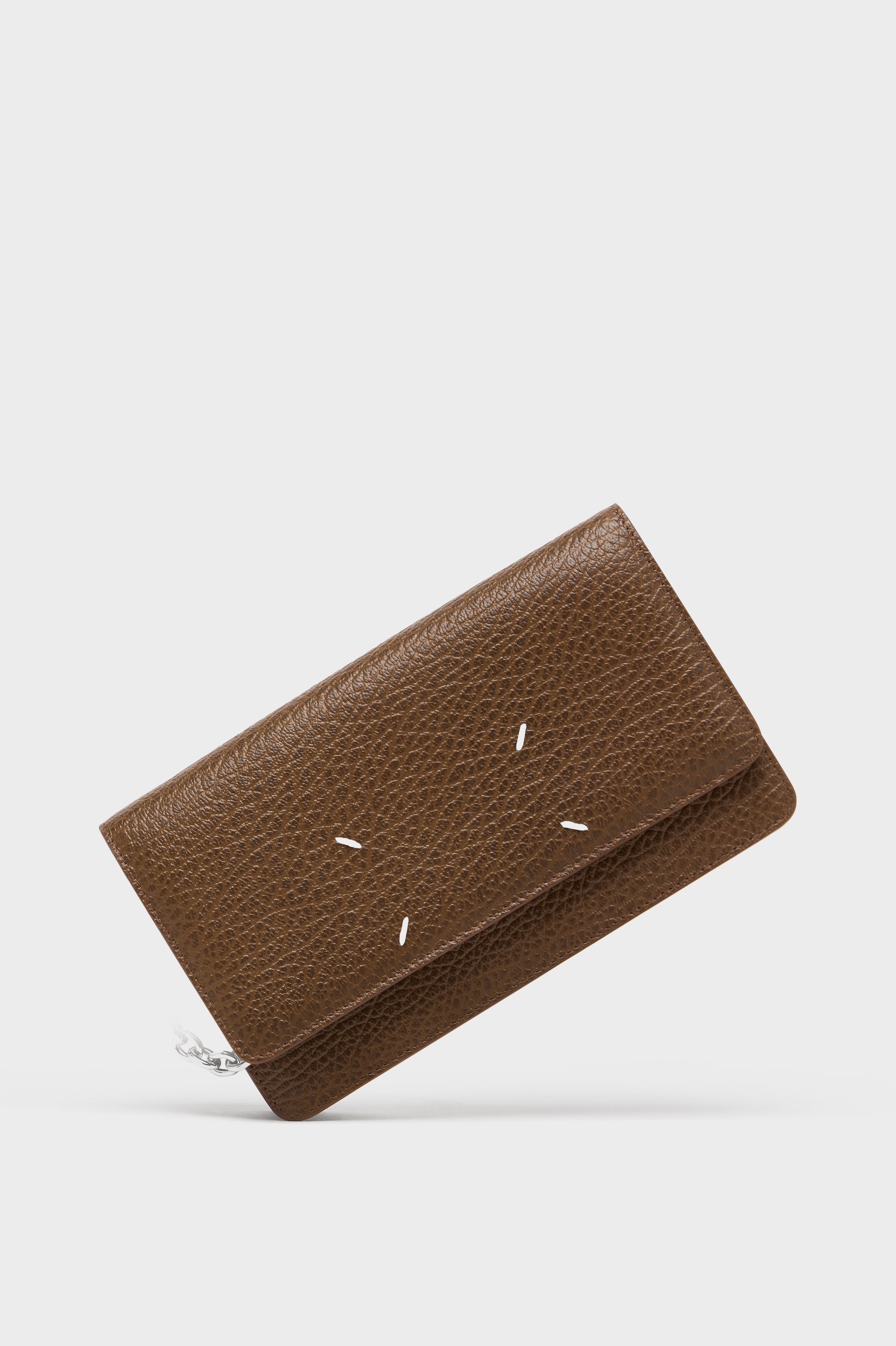 Designer BROWNS Four stitches chain wallet | Shop Online | Maison