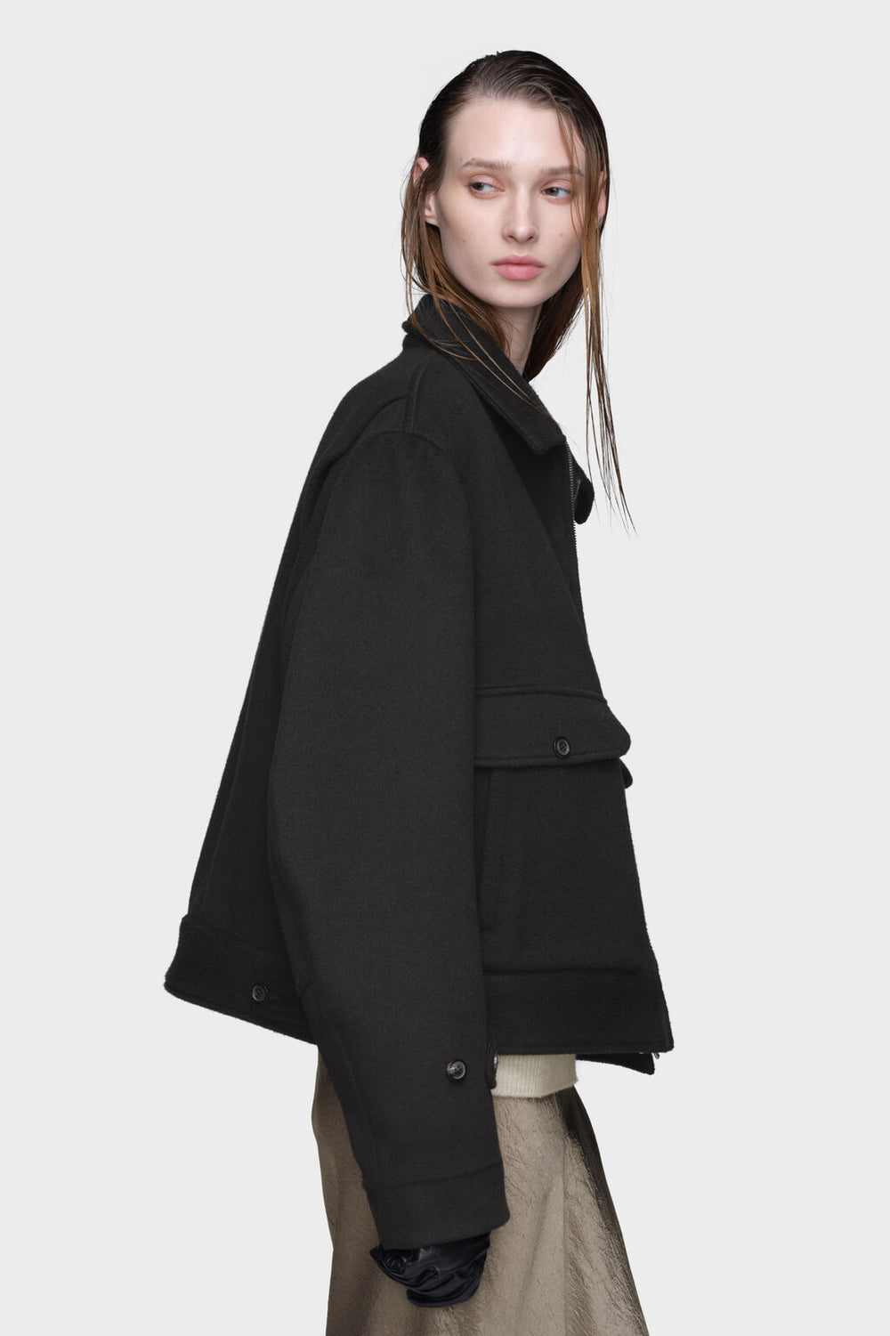 Maison Margiela Wool cashmere caban jacket