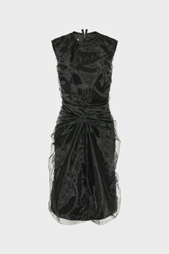 Gathered organza dress