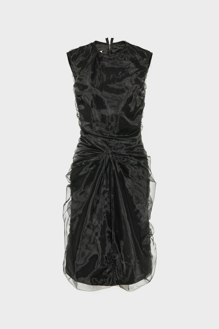 Gathered organza dress