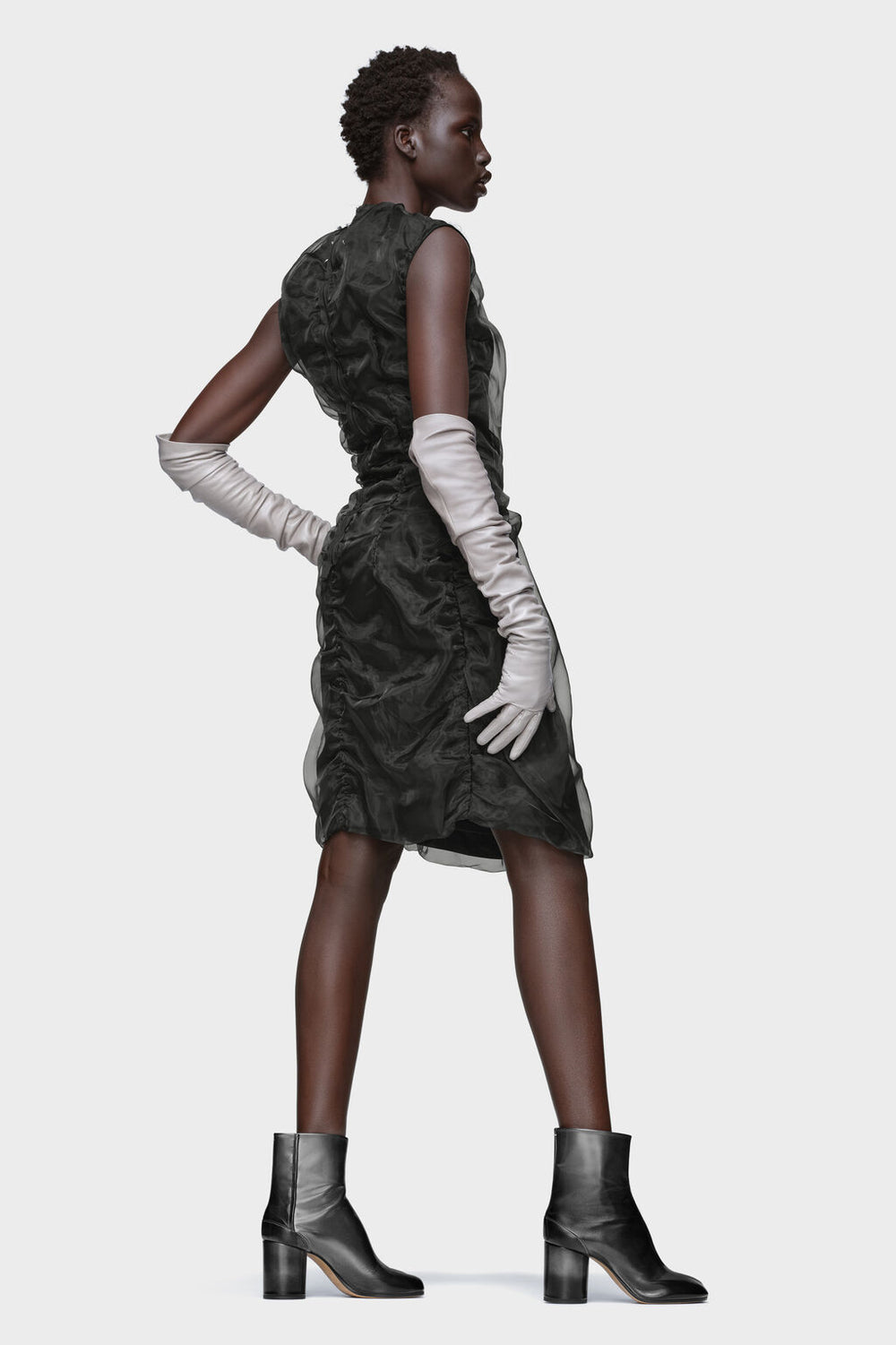 Maison Margiela Gathered organza dress