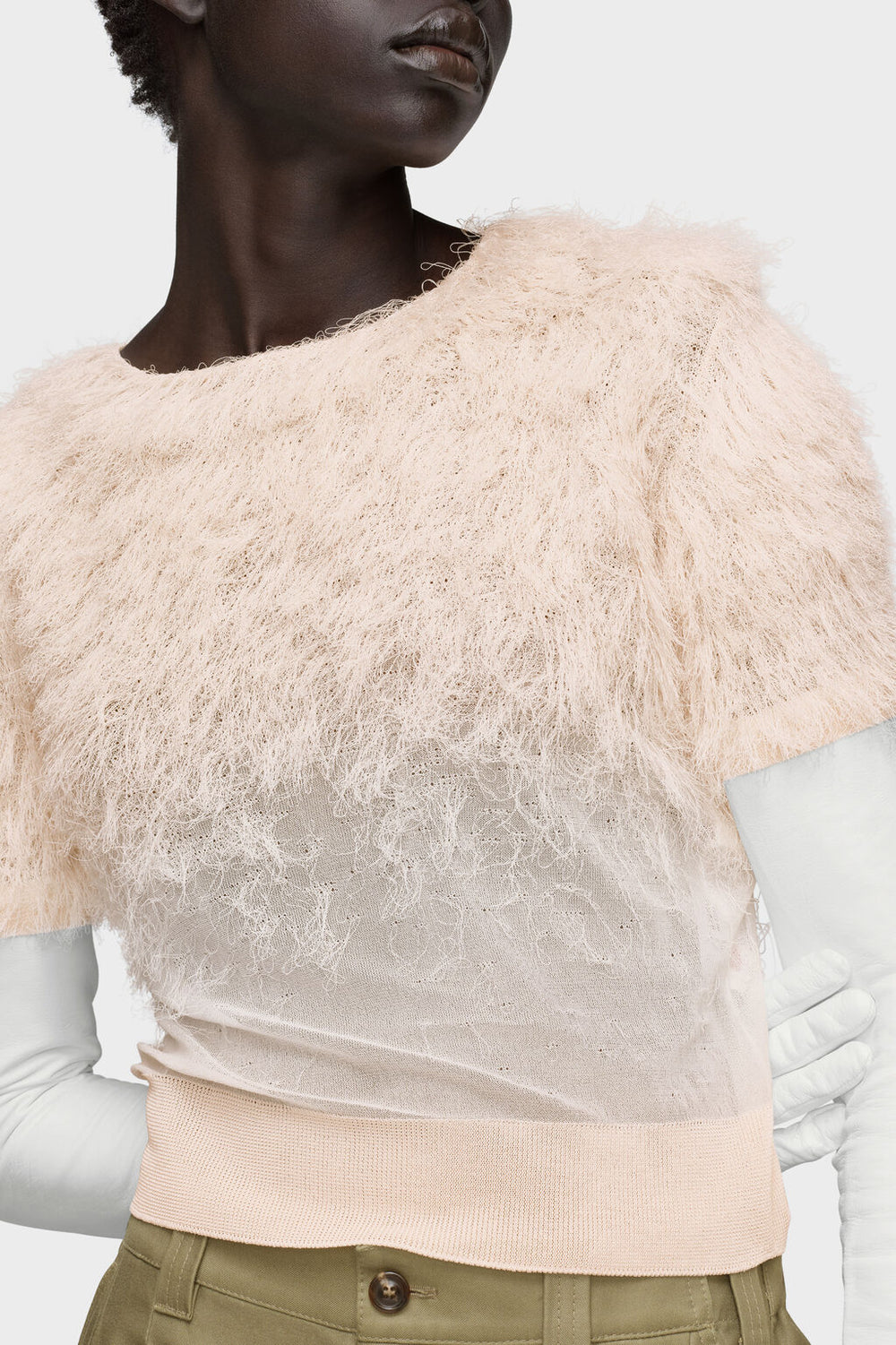 Maison Margiela Retrograde silk knit top