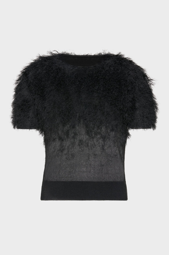 Retrograde silk knit top