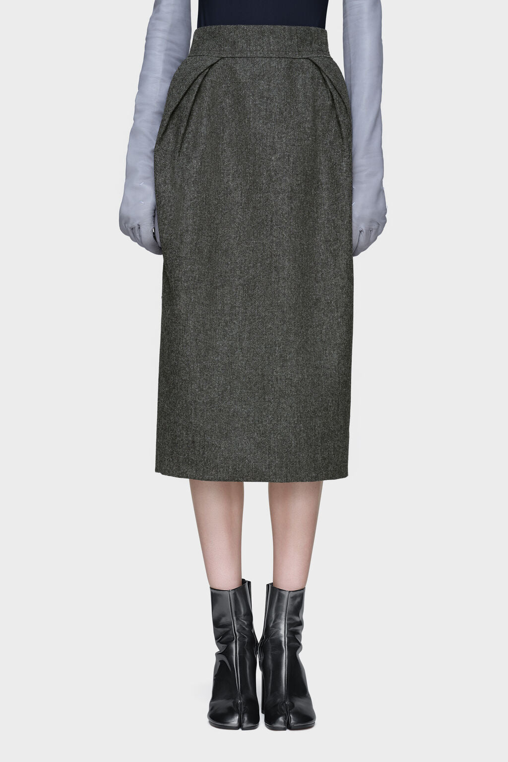 Wool midi skirt
