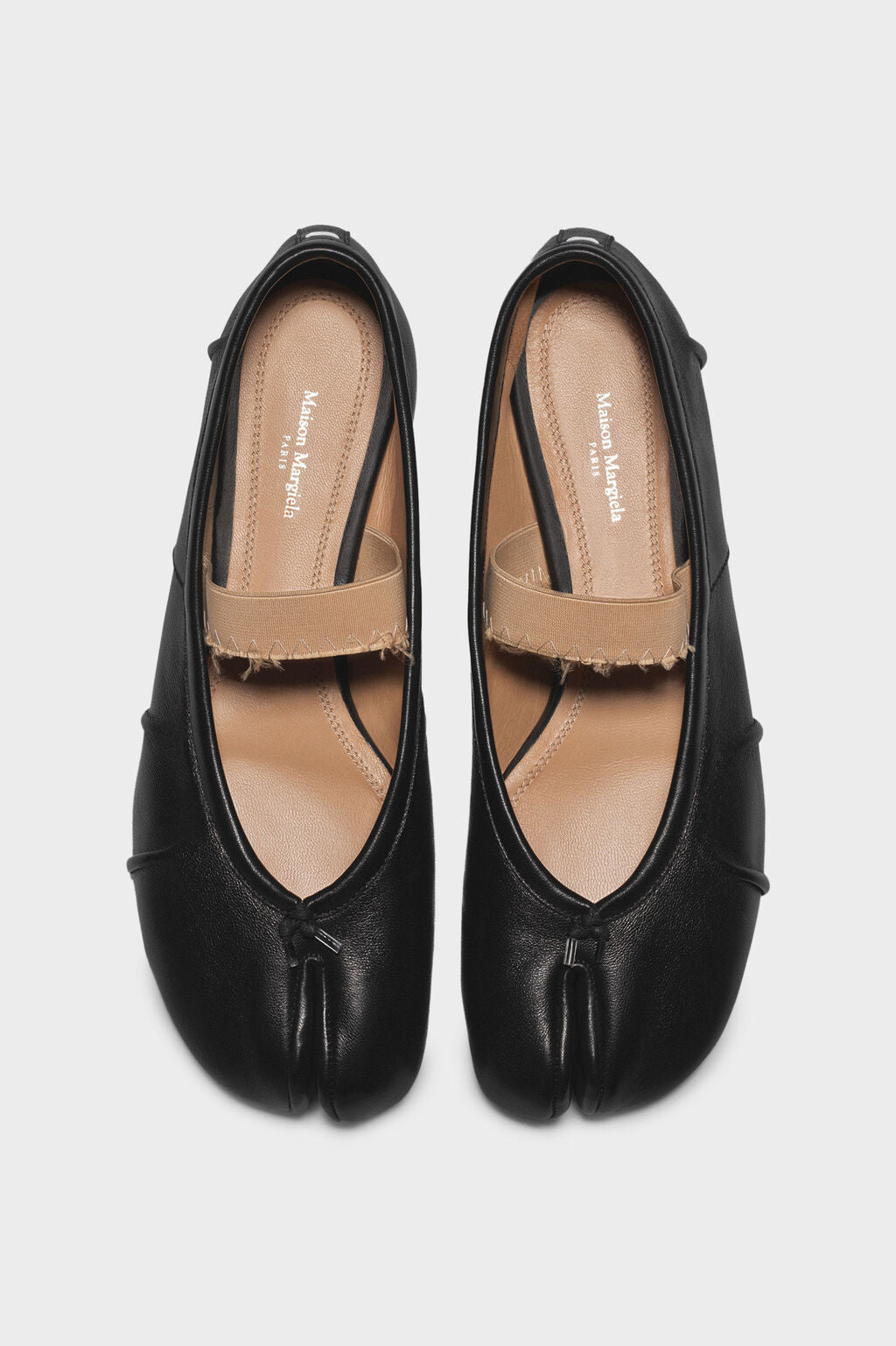 Designer Black Tabi elastic band ballerina | Shop Online | Maison