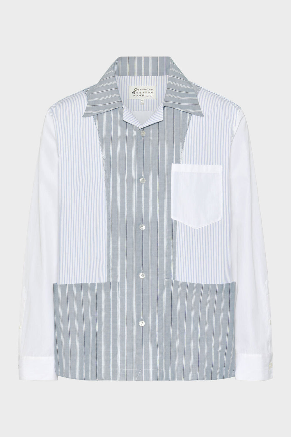 Maison Margiela Patchwork pinstripe shirt
