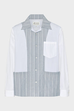 Patchwork pinstripe shirt