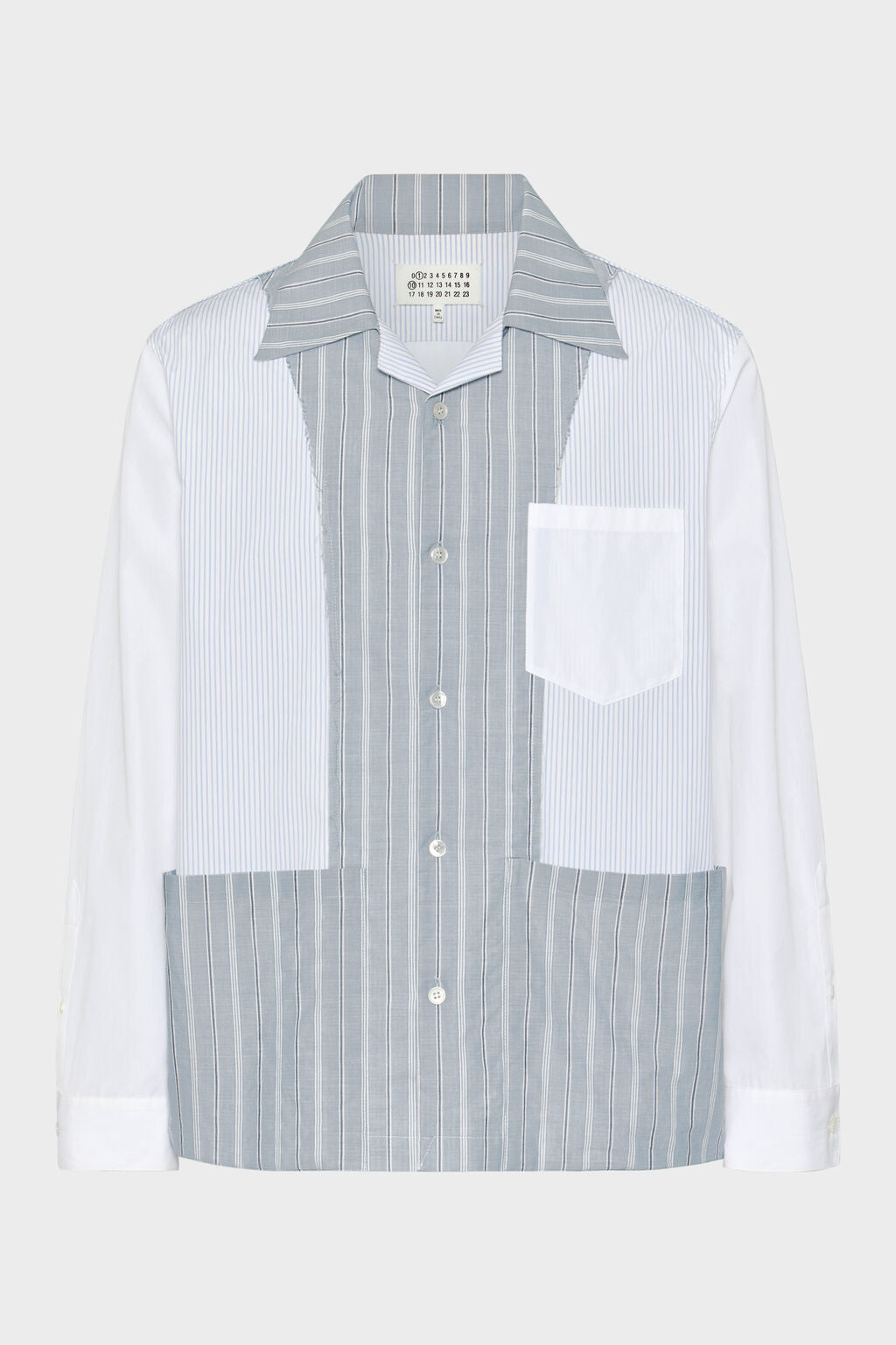 Patchwork pinstripe shirt