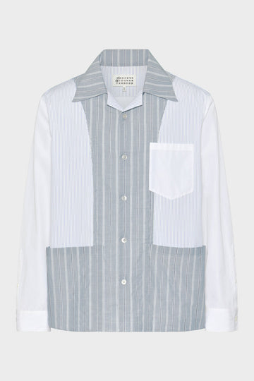 Patchwork pinstripe shirt