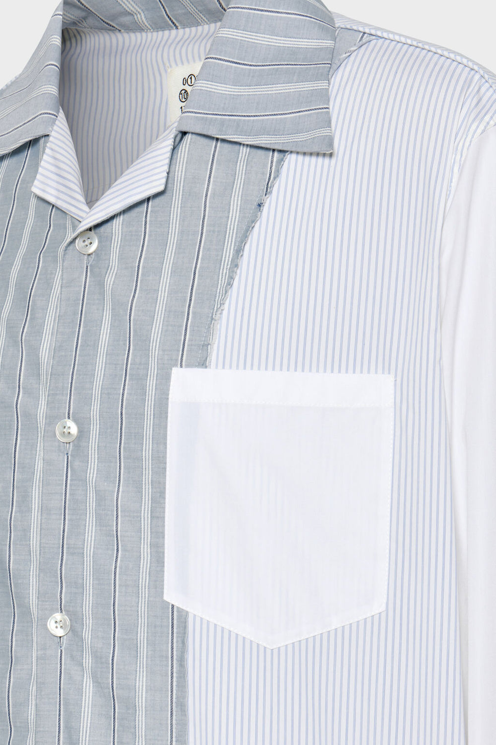 Maison Margiela Patchwork pinstripe shirt