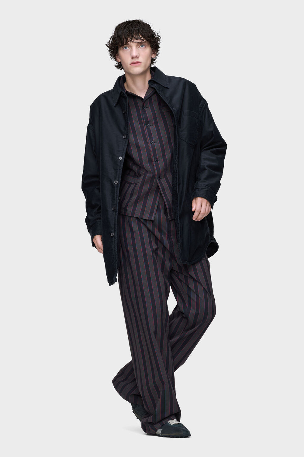 Maison Margiela قميص قطن مخطط
