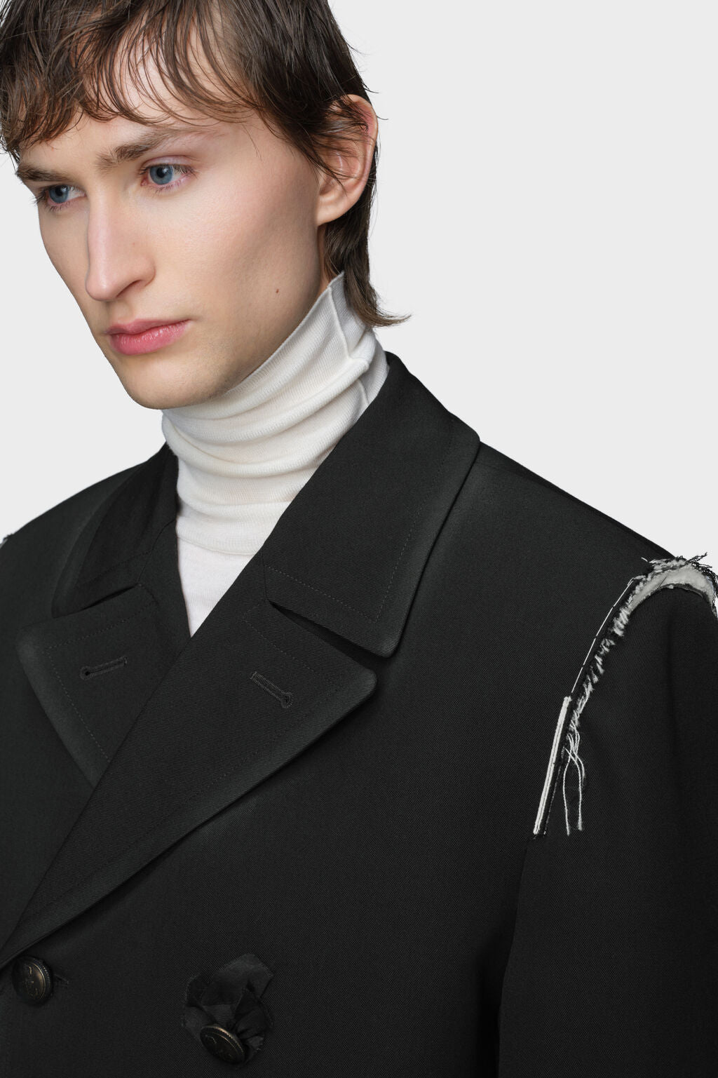 Designer BLACK Reversible wool coat | Shop Online | Maison Margiela