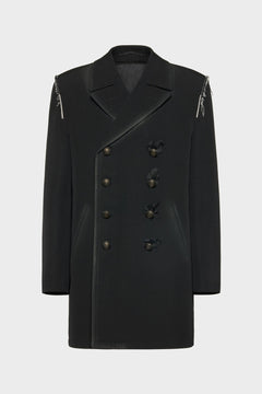 Reversible wool coat
