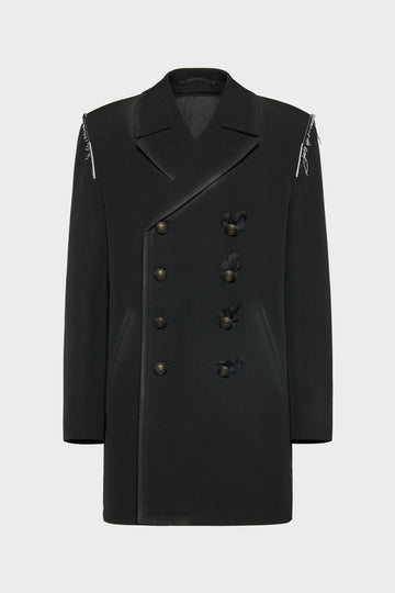 Reversible wool coat