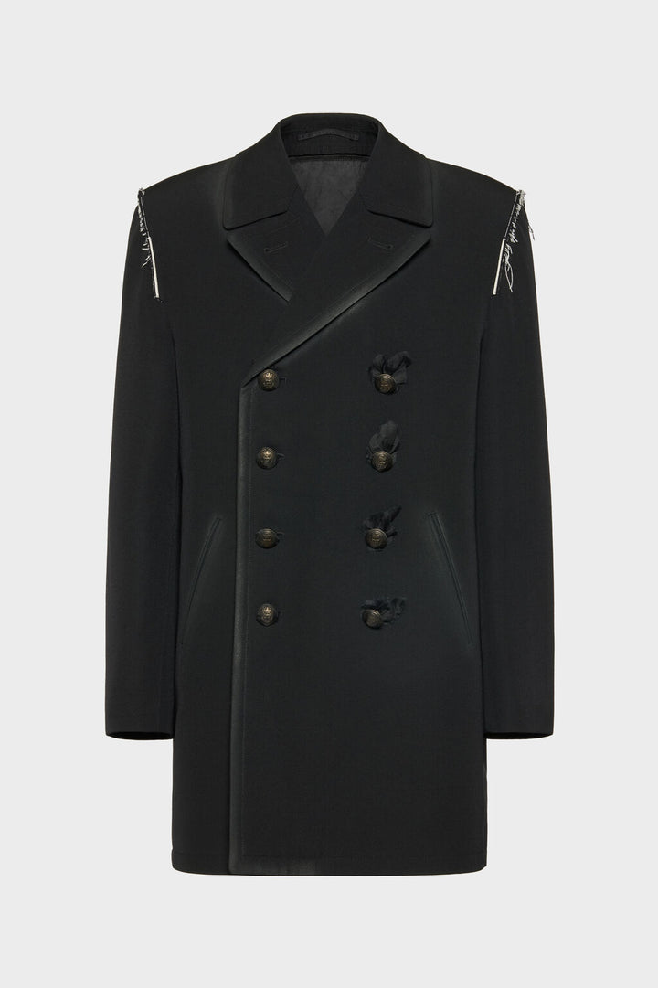 Reversible wool coat
