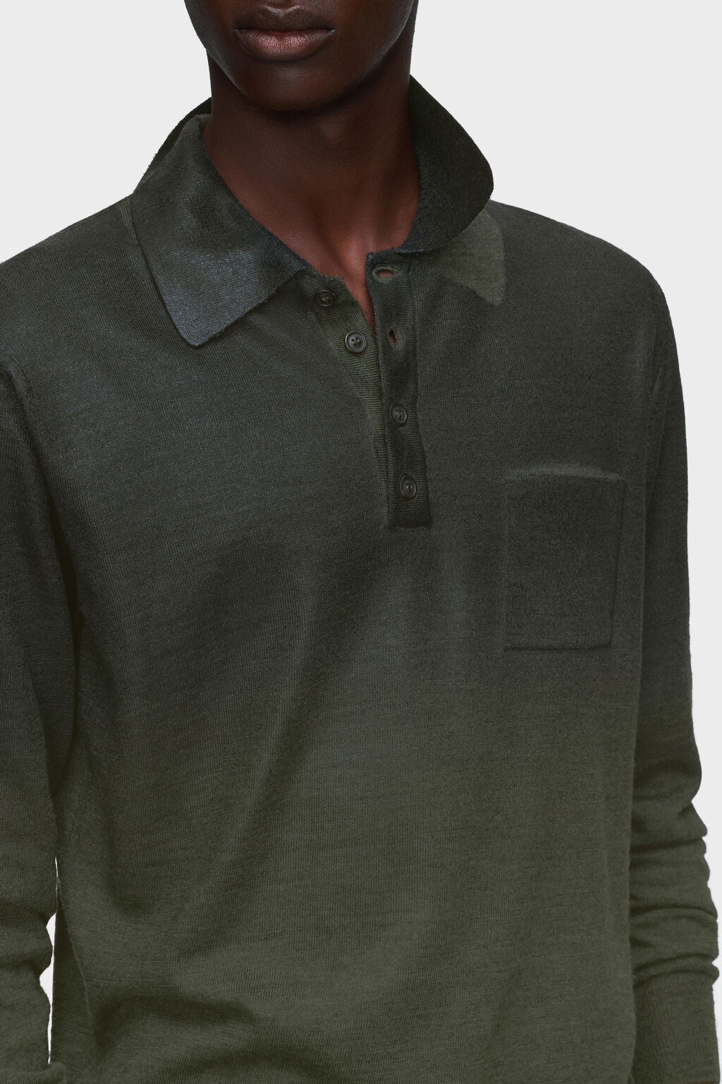 Foil print wool sweater