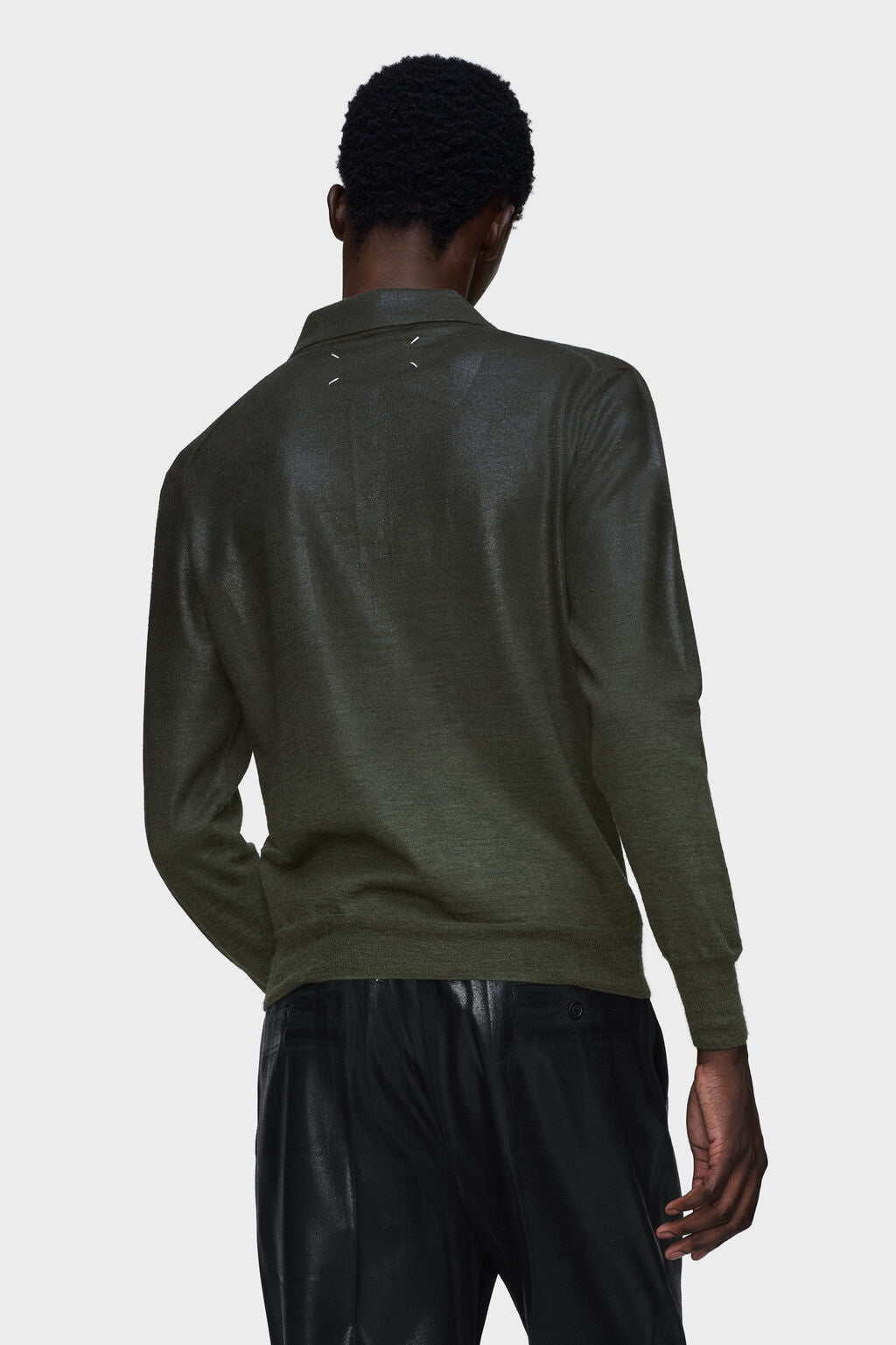 Foil print wool sweater