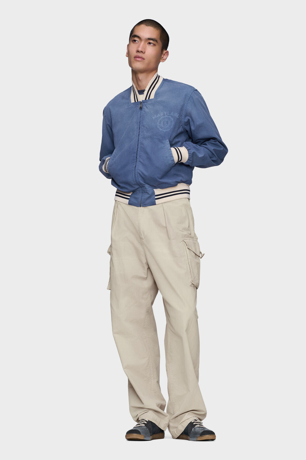Cotton-blend cargo trousers
