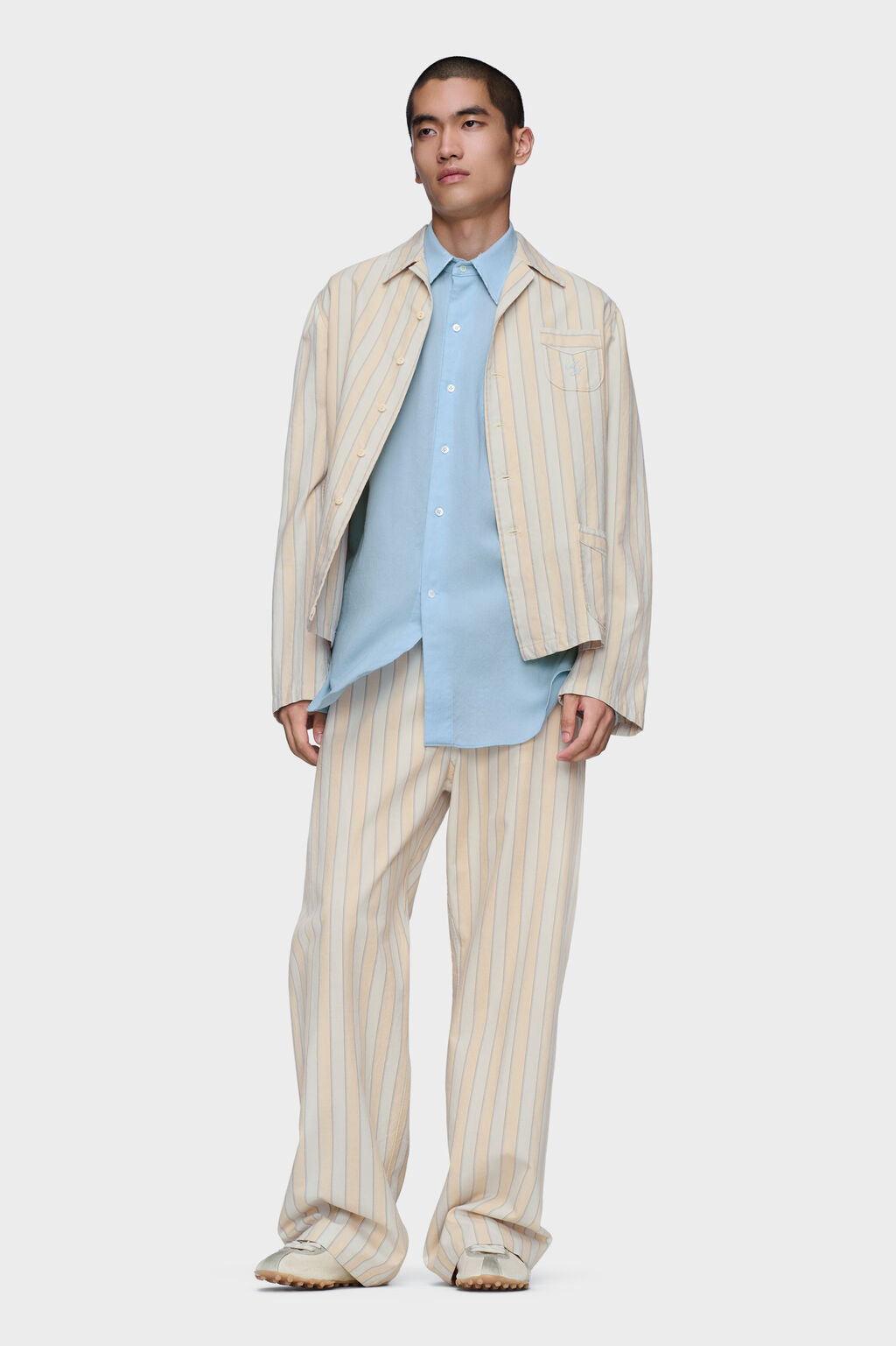 Striped pyjama cotton trousers