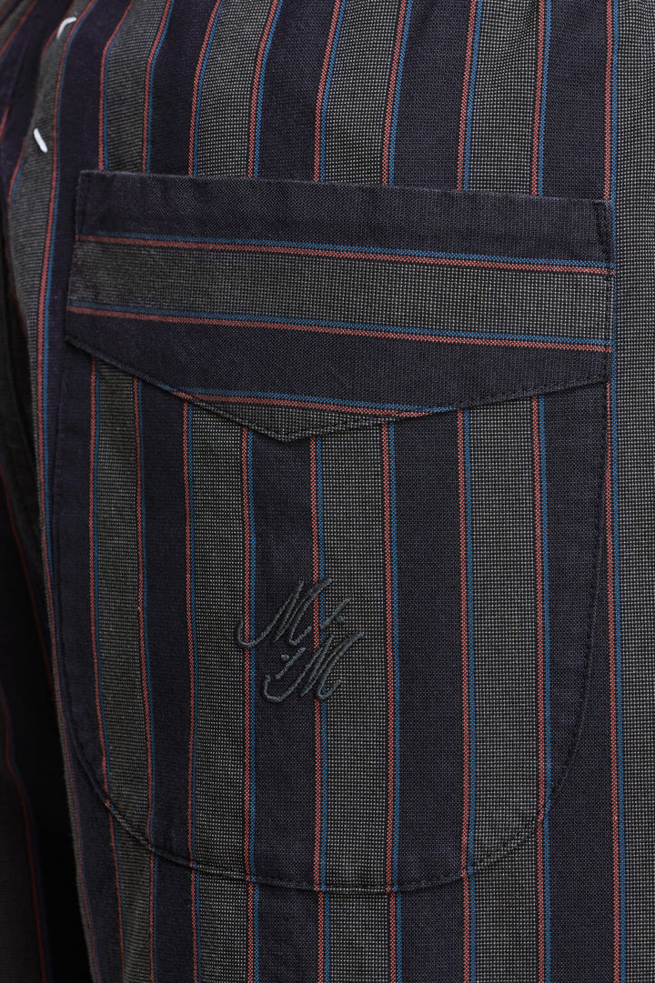 Striped pyjama cotton trousers