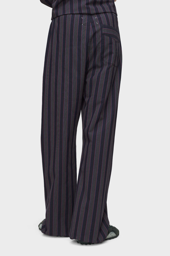 Striped pyjama cotton trousers