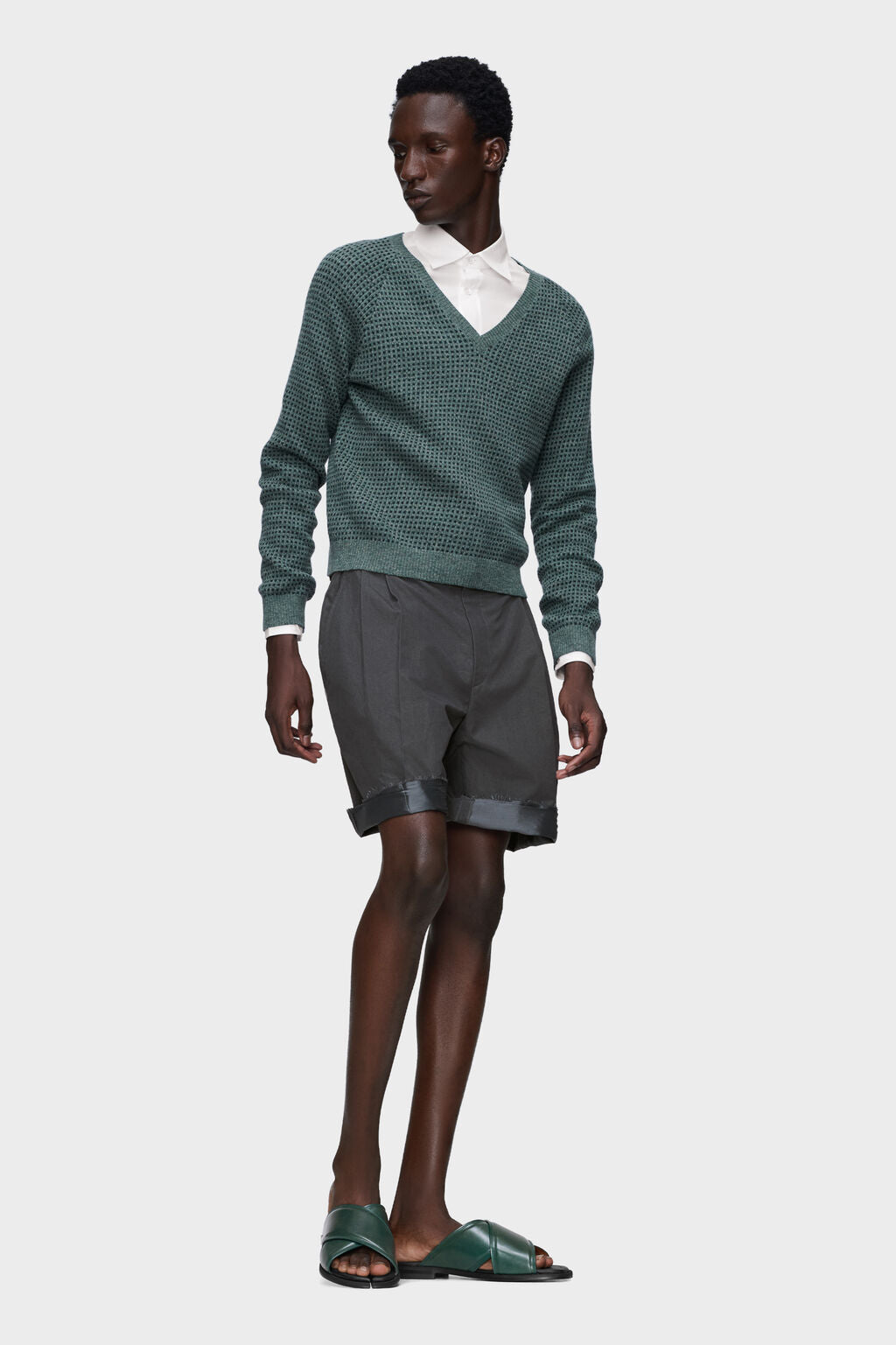 Cotton silk shorts