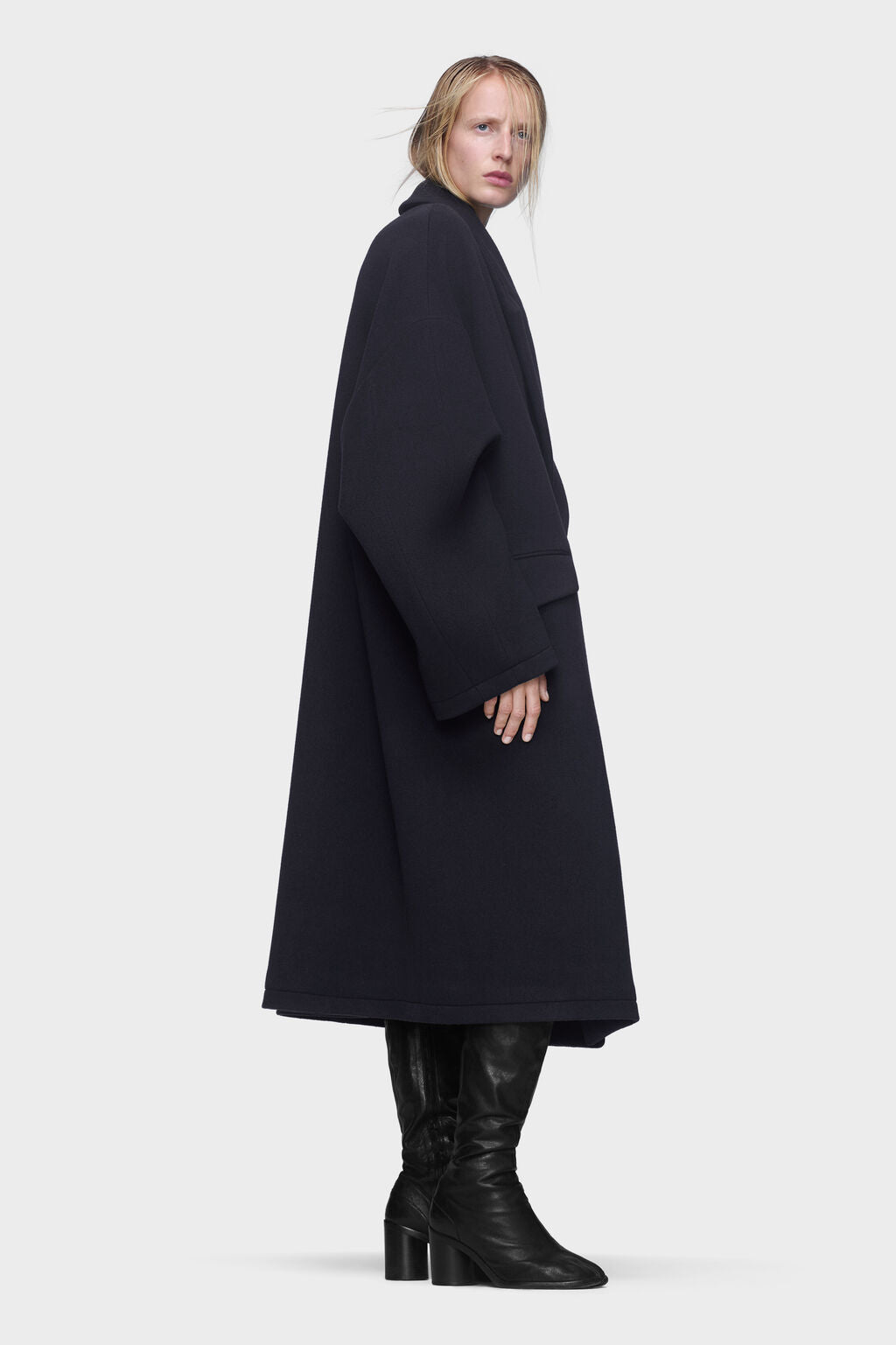 Designer Blue Cashmere Coat | Shop Online | Maison Margiela