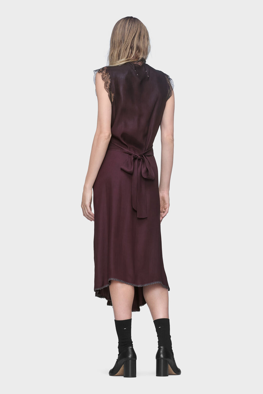 Maison Margiela فستان ميدي من الحرير