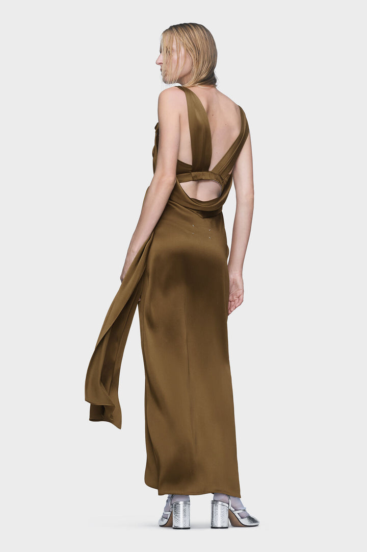 Silk satin maxi dress