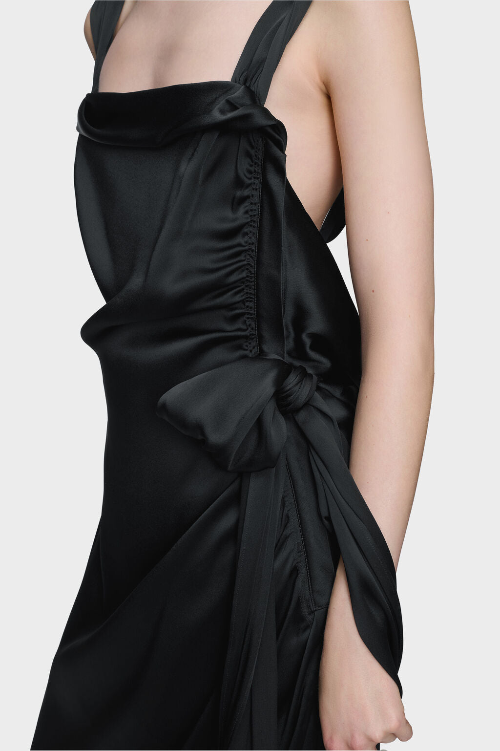 Silk satin maxi dress