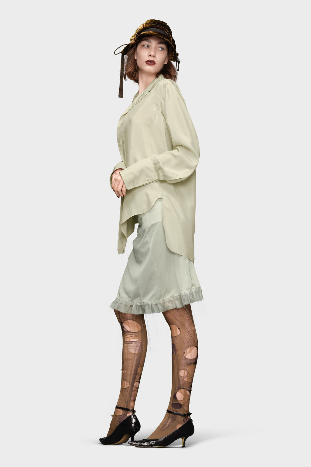 Dropped hem shirt