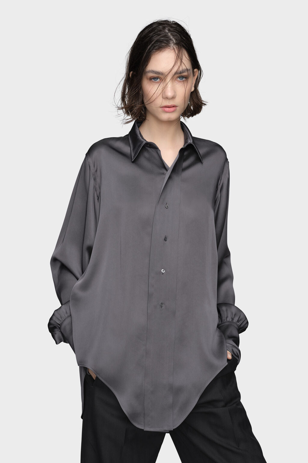 Designer GREY Long-sleeved shirt | Shop Online | Maison Margiela