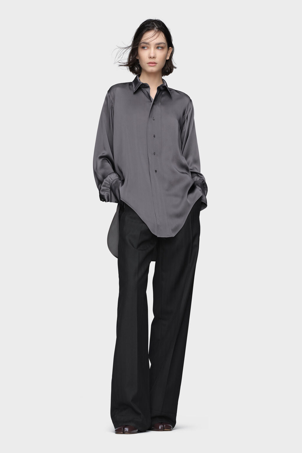 Maison Margiela 14 46 長袖シャツ グレー系 Designer GREY Long-sleeved shirt | Shop Online | Maison Margiela