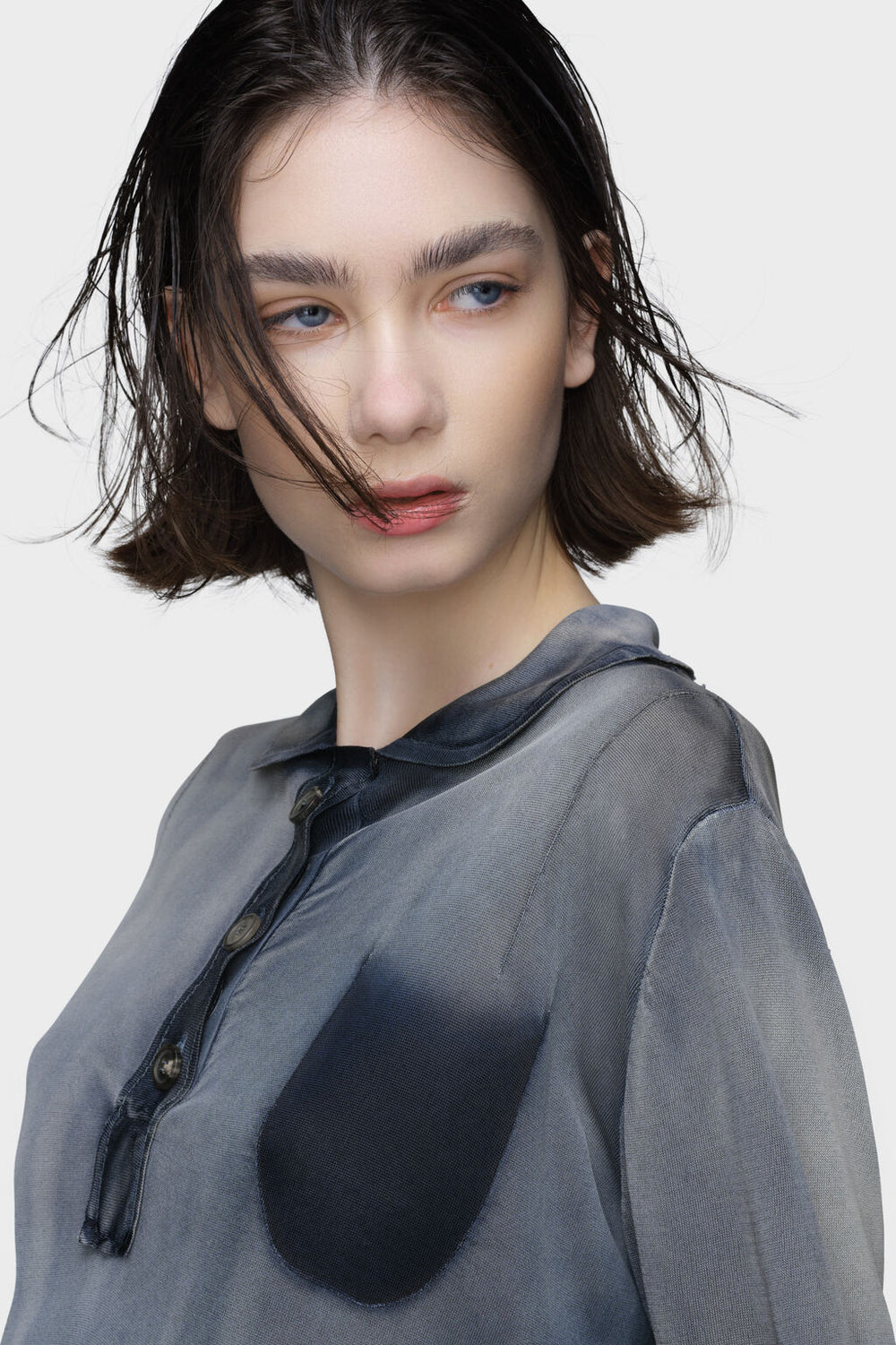 Maison Margiela Sun-faded polo top