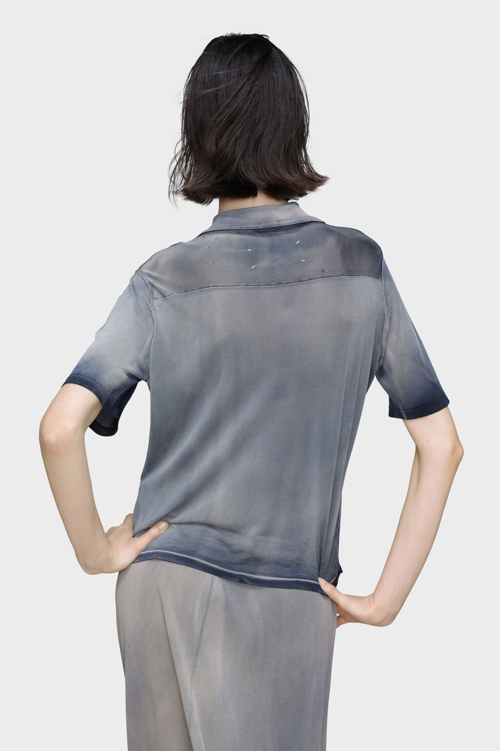 Maison Margiela Sun-faded polo top