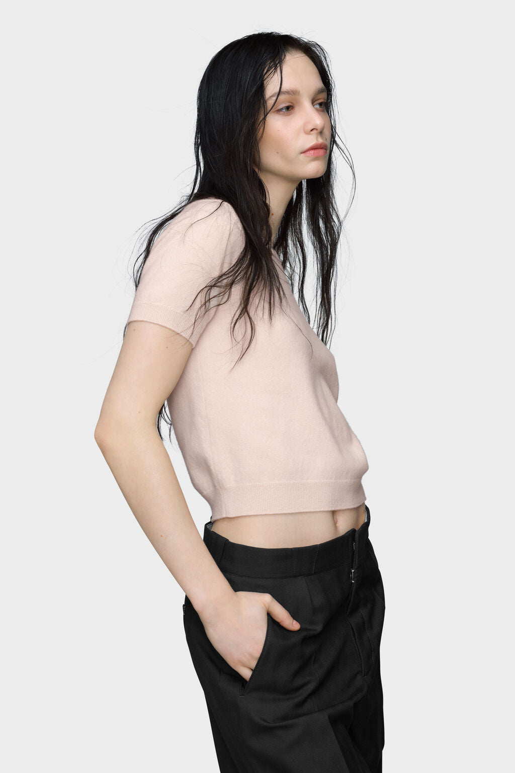 Crewneck knit top