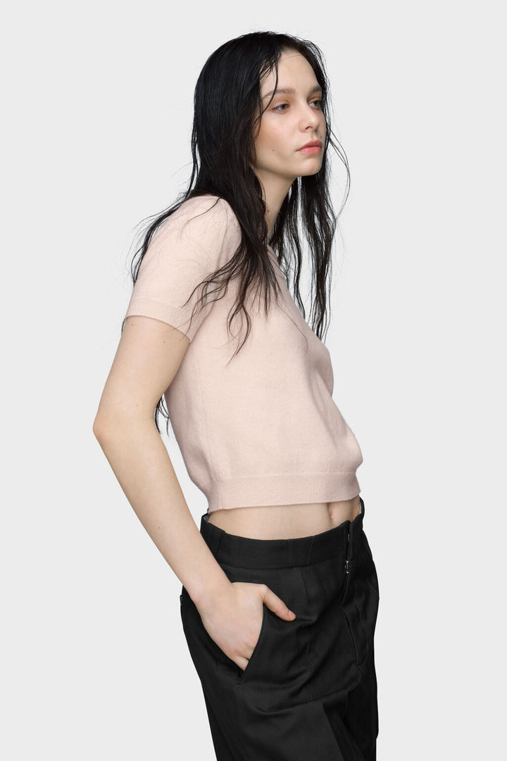 Crewneck knit top
