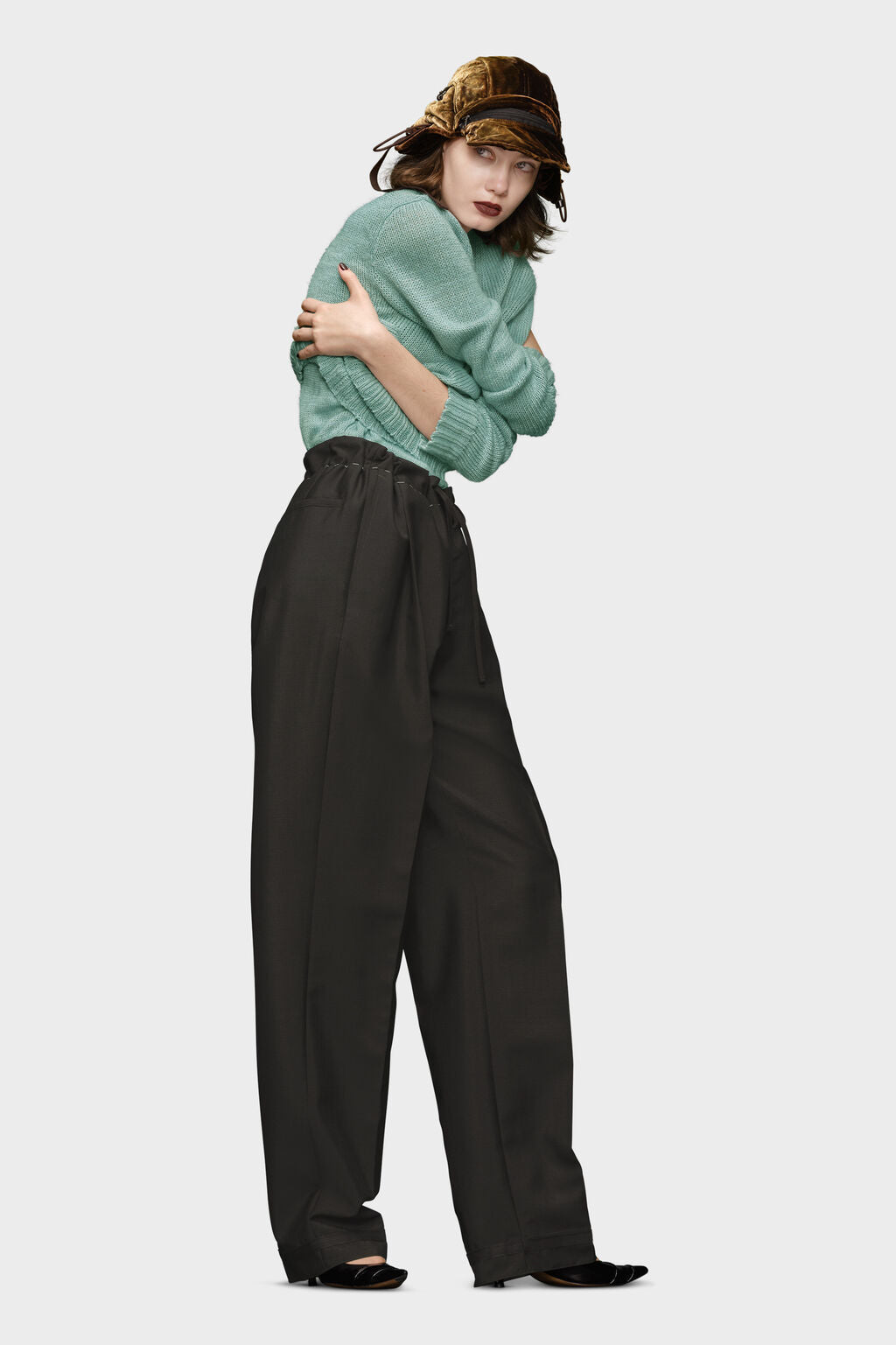 Gardening hemp knit cardigan