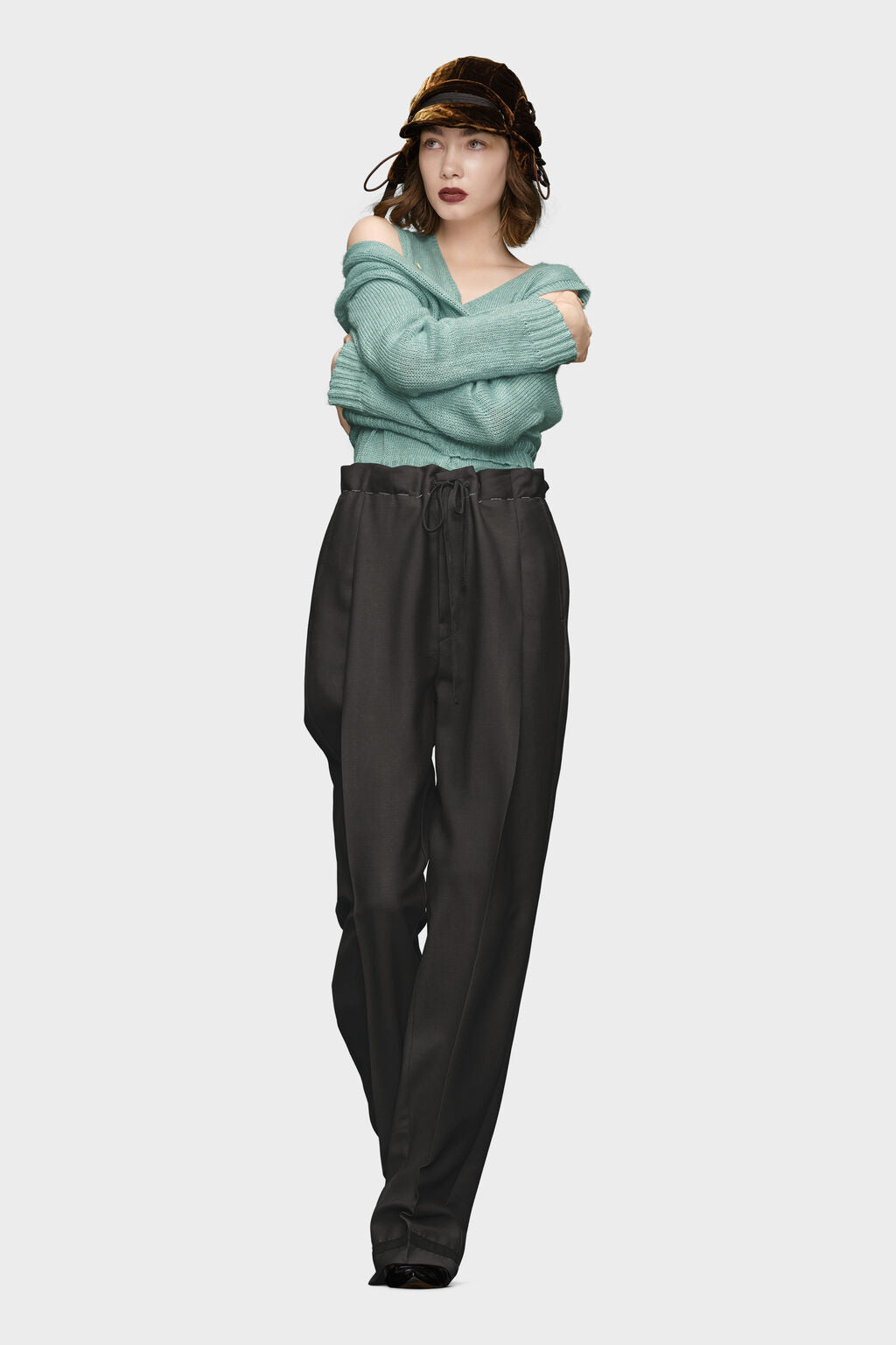 Designer Blue Mohair trousers | Shop Online | Maison Margiela