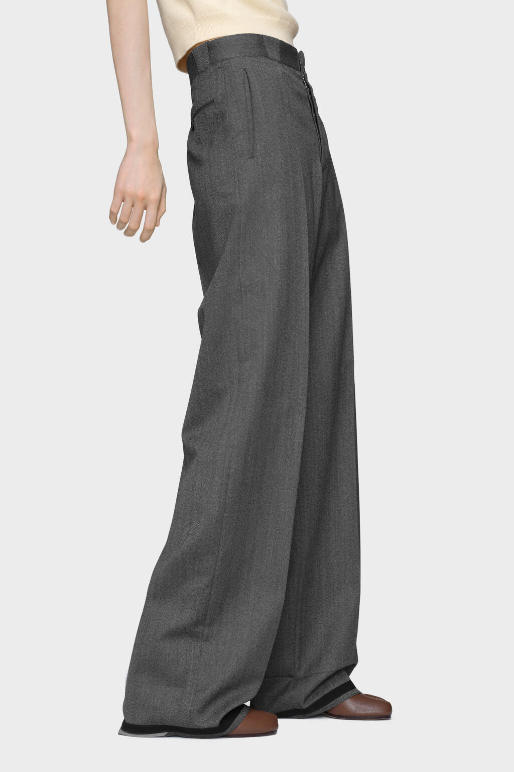 Tailored wool trousers