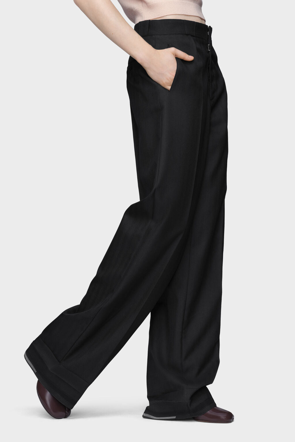 Tailored wool trousers