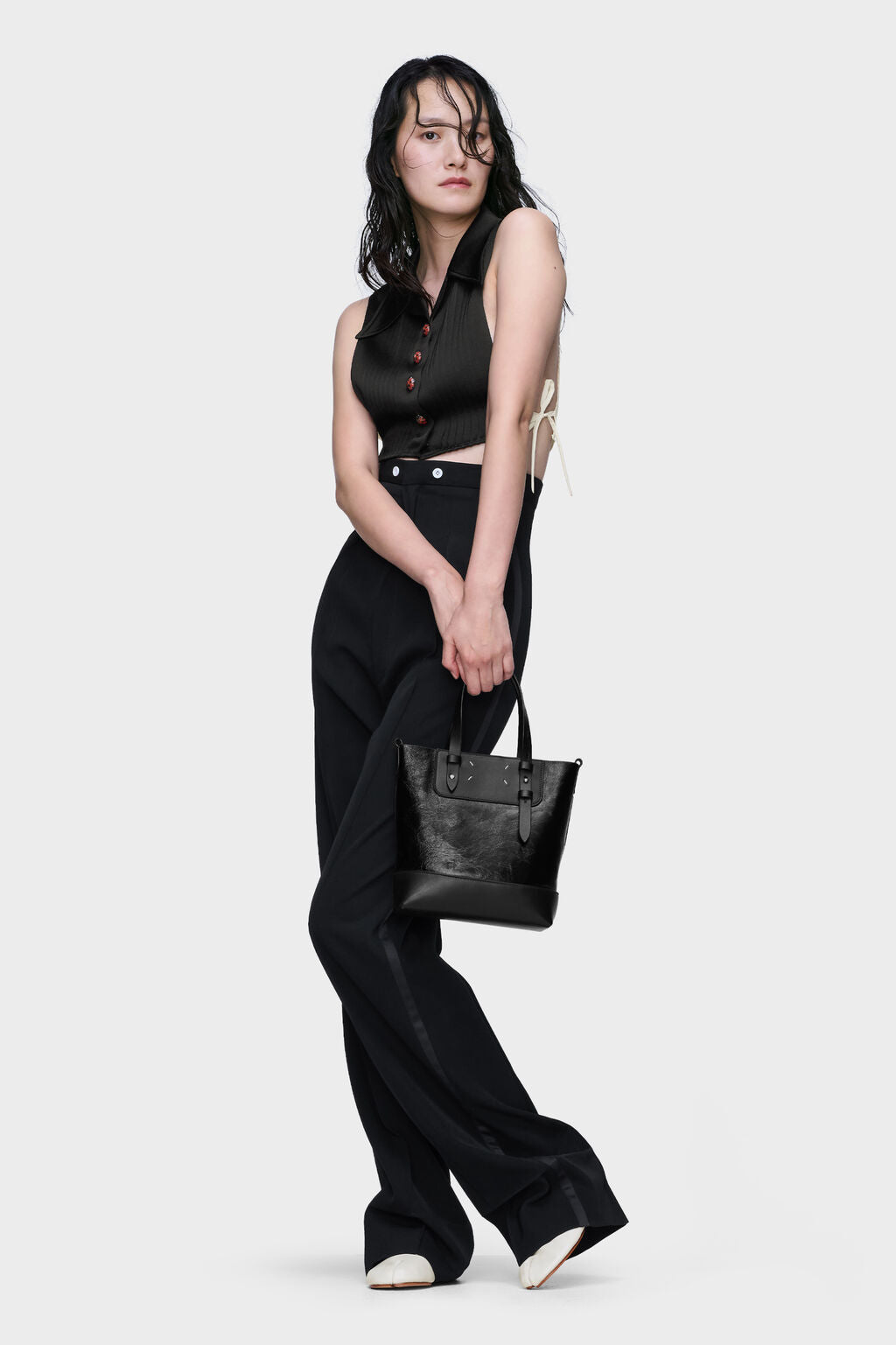 Designer Black Virgin wool trousers | Shop Online | Maison Margiela