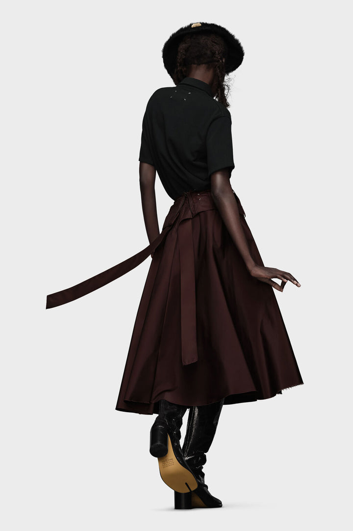 Taffeta Midi Skirt