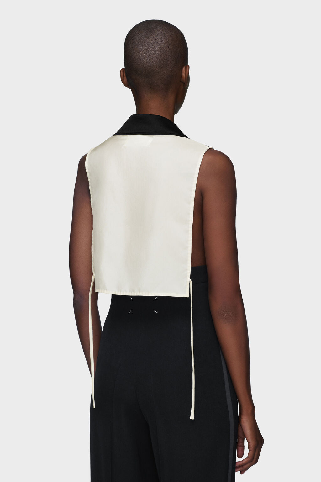 Silk-blend stole top