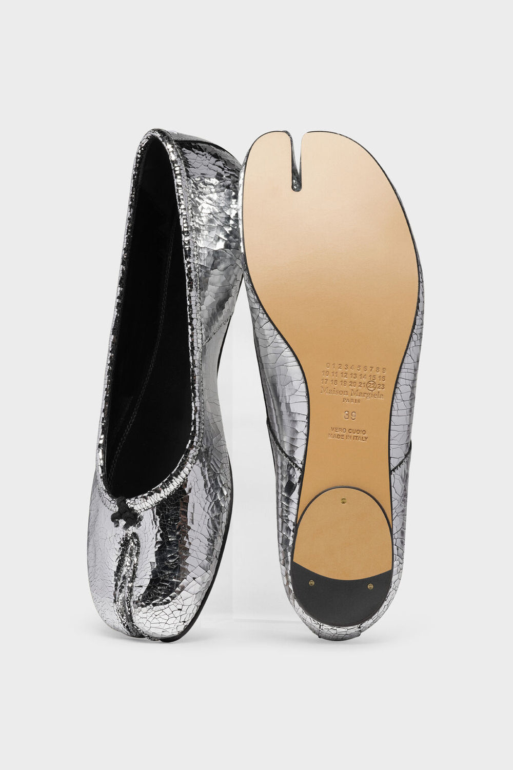 Maison Margiela Tabi broken mirror ballerina