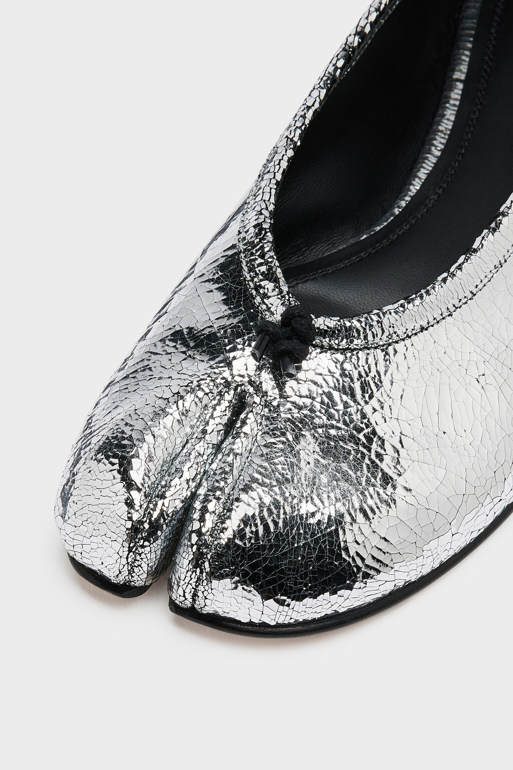 Designer Silver Tabi Broken Mirror New Ballerinas | Shop Online